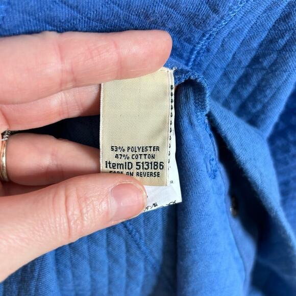 L.L. Bean Women's SoftLight Quilted Top Funnelneck Pullover XS Blue Outdoors - Picture 10 of 10